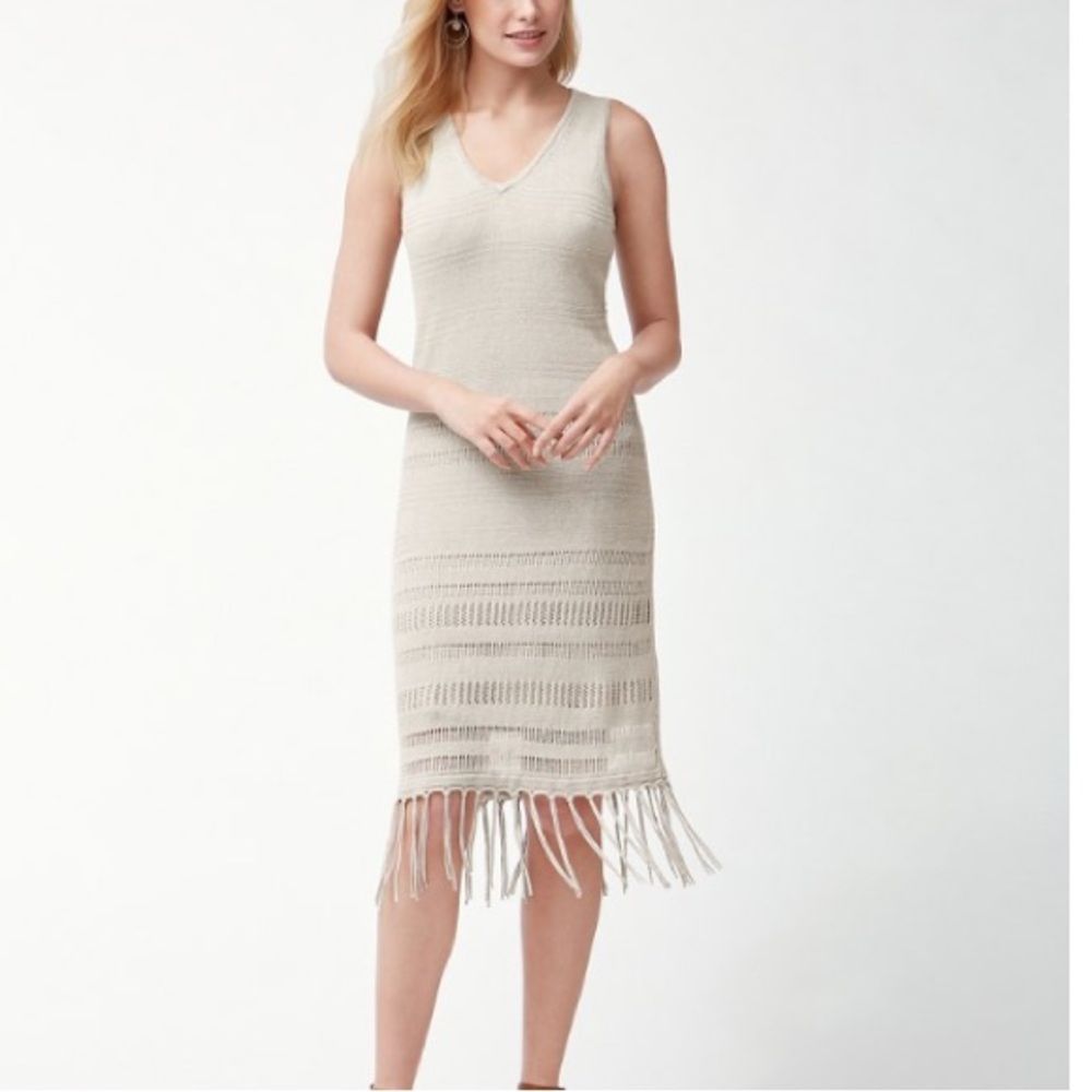 Tommy Bahama Cedar Pointelle Linen Dress | sz Large | New with Tags
